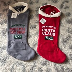 Christmas Stockings - Gray and Red